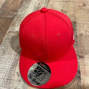 New With Tags “The Game” A-Flex Red Baseball Cap Hat Size X Small